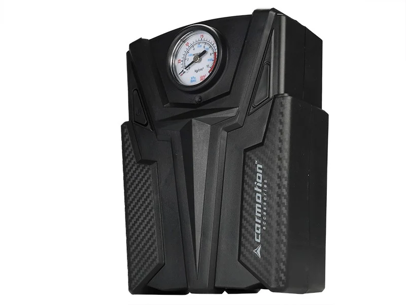 DC 12V-os légkompresszor, 150 PSI, analóg nyomásmérővel, 4 adapterrel