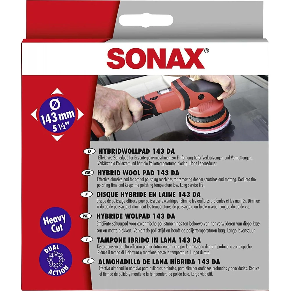 Hibrid gyapjú párna Sonax Dual Action, 143mm