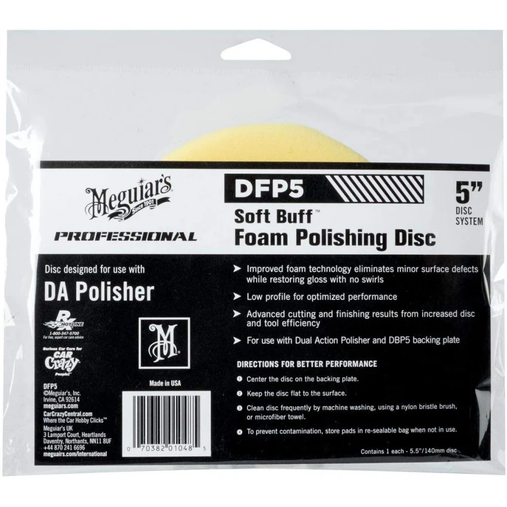 Közepes hab polírozó tárcsa Meguiar's Soft Buff DA, 127 mm