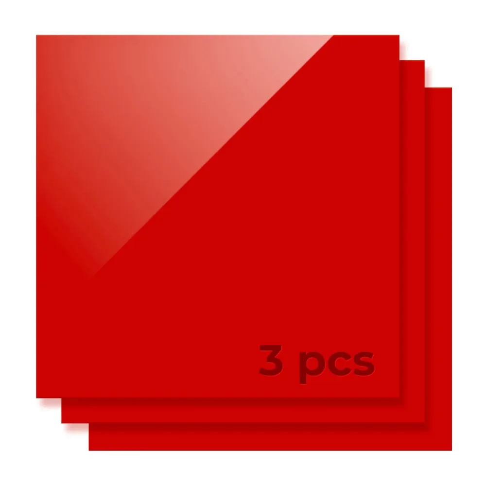 xTool 3 mm piros akrillemez (3 darabos csomag)