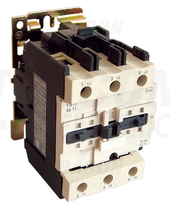 Tracon Általános felhasználású kontaktor,mágneskapcsoló 660V, 50Hz, 40A, 18,5kW, 400V AC, 3×NO+(1×NO+1×NC) TR1F4011V7
