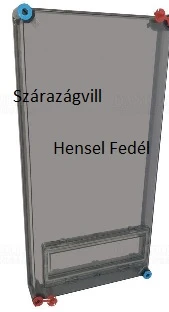 Hensel Szekrényhez Fedél MI72431-Mi2431-hez müanyag 300mmx600mm Mi2431Fedél