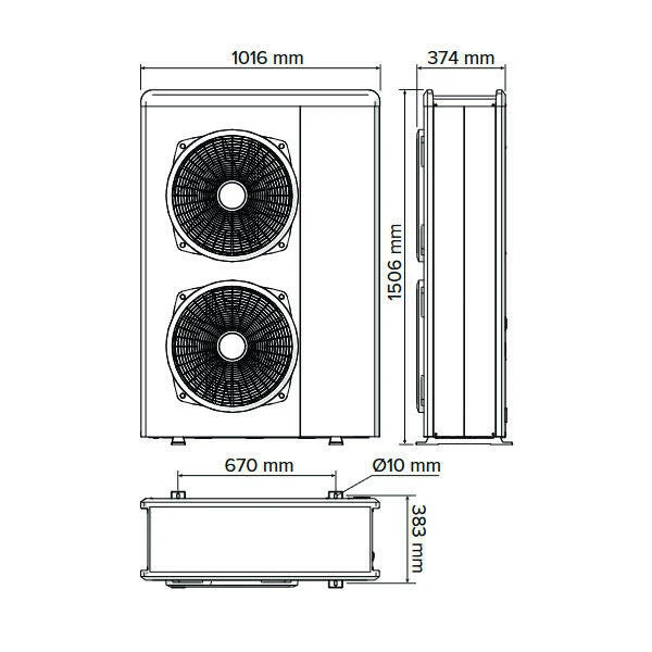 Ariston Nimbus Flex 150 M-T NET R32 monoblokkos hőszivattyú ( 3301885 )