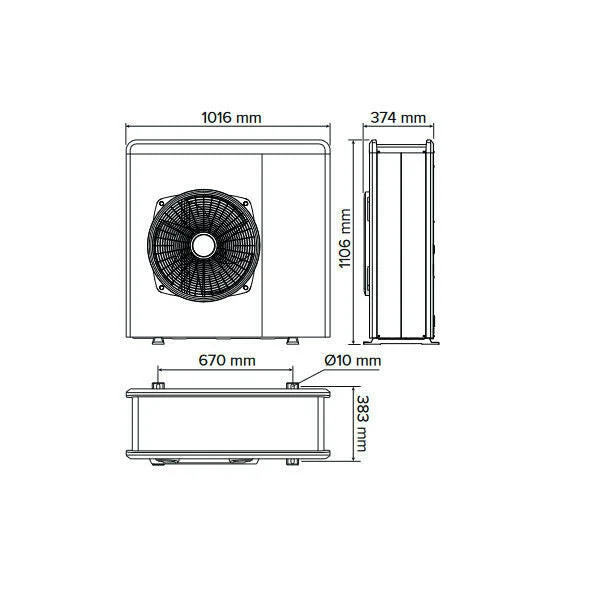 Ariston Nimbus Flex 80 M-T NET R32 monoblokkos hőszivattyú (3301881)