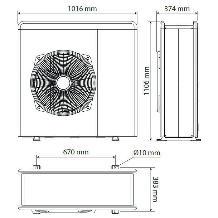 Ariston Nimbus Plus 80 M NET R32 monob. hősziv. 8 kW, fali beltérivel, 1 fütőkör, 1 fázis