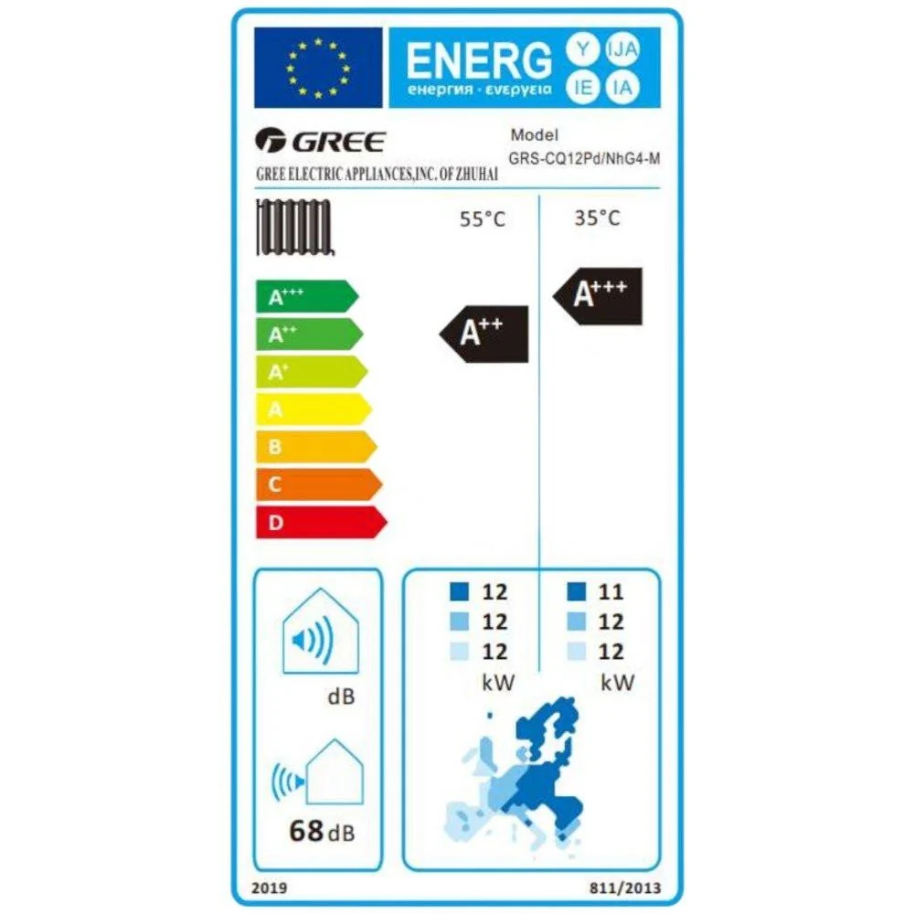 Gree Versati IV monoblokk levegő-víz hőszivattyú, 12kW, R32, 3 fázis (GRS-CQ12PD/NHG4-M)