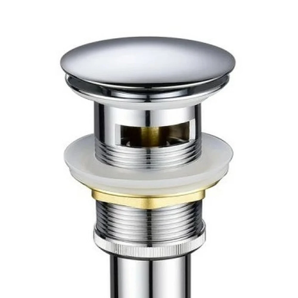 Klikk - klakk leeresztő - KEREK - KRÓM - túlfolyós modókagylóhoz - 5/4" - Ø 67 mm