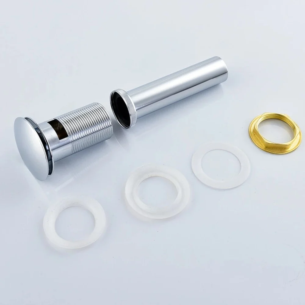 Klikk - klakk leeresztő - KEREK - KRÓM - túlfolyós modókagylóhoz - 5/4" - Ø 67 mm