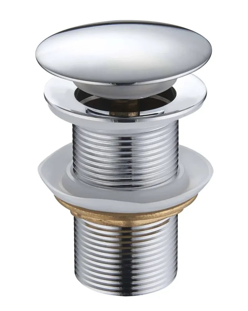 Klikk - klakk leeresztő - KEREK - KRÓM - túlfolyós modókagylóhoz - 5/4" - Ø 67 mm
