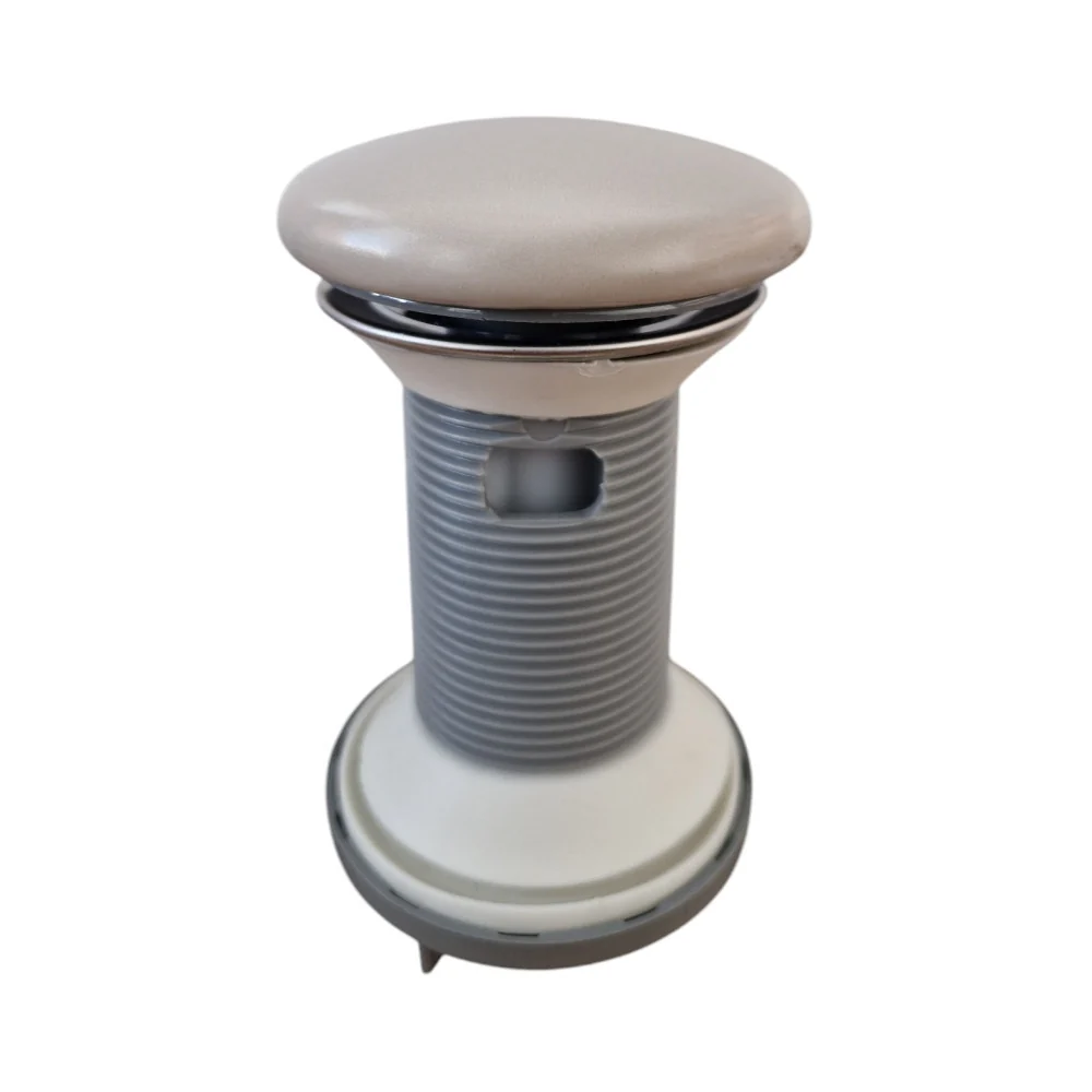 Klikk - klakk leeresztő - MATT BÉZS - túlfolyós mosdókagylóhoz - 5/4" - Ø 73 mm