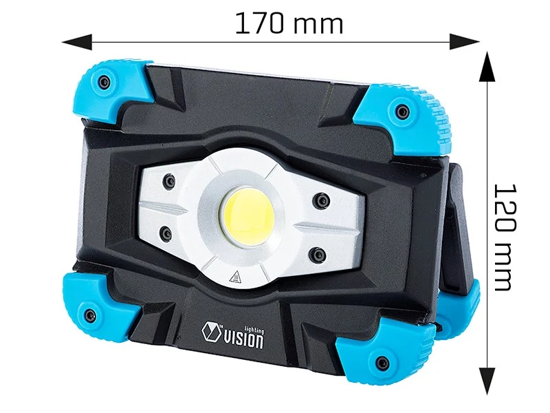 Led munkalámpa 10W COB LED, újratölthető, 1000 lm, IK08, IP54 + mágneses tartókar