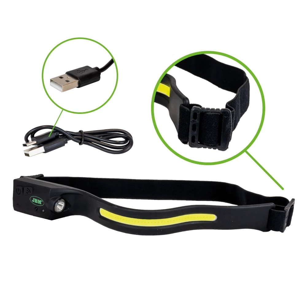 LED ellenőrzőlámpa JBM COB fejlámpa, 350lm