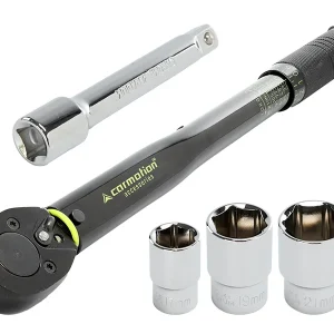 Nyomatékkulcs 28-210 Nm, 1/2" + 17, 19 és 21 mm-es dugókulcsok + 125 mm-es hosszabbító, kalibrációs tanúsítvány
