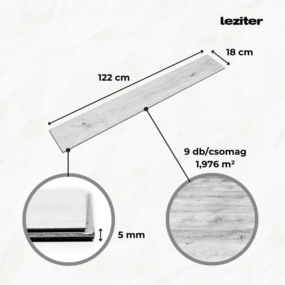 Leziter Adler tölgy Vinyl SPC fózolt padló