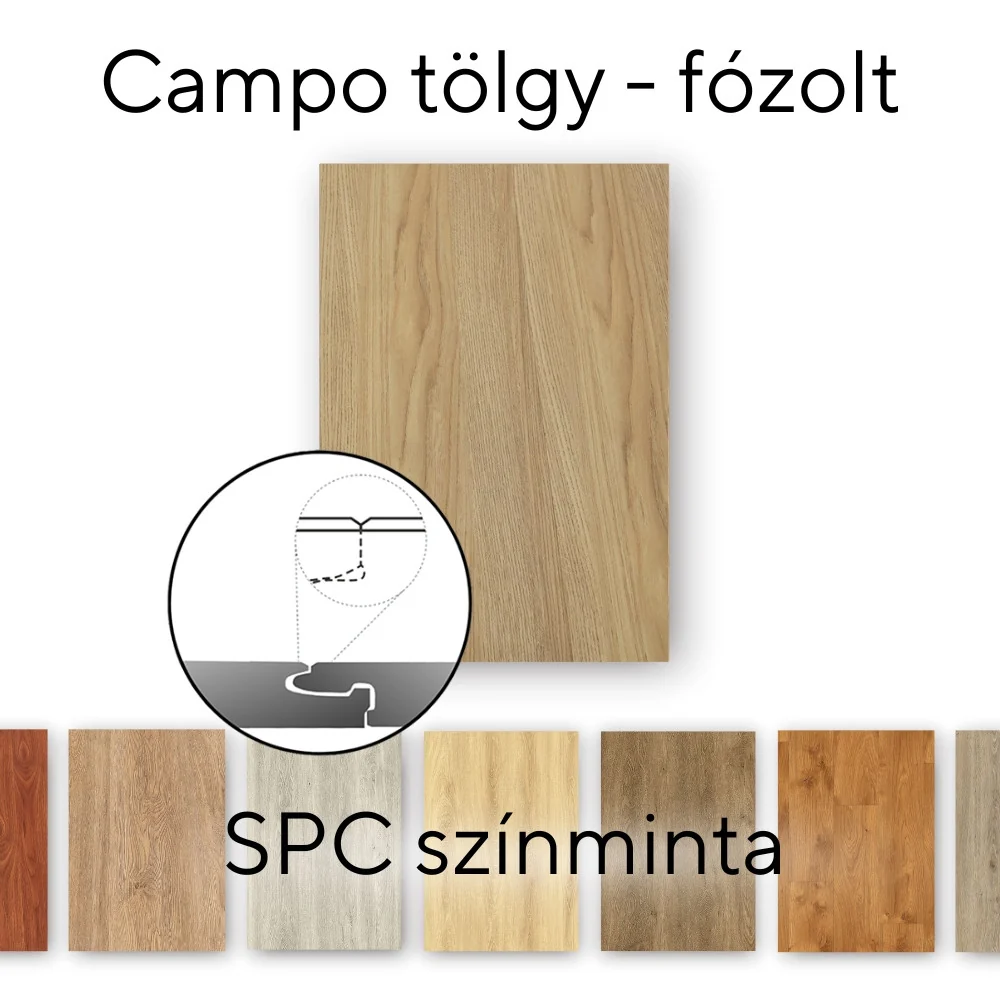 Leziter Campo tölgy Vinyl SPC fózolt padló minta/db