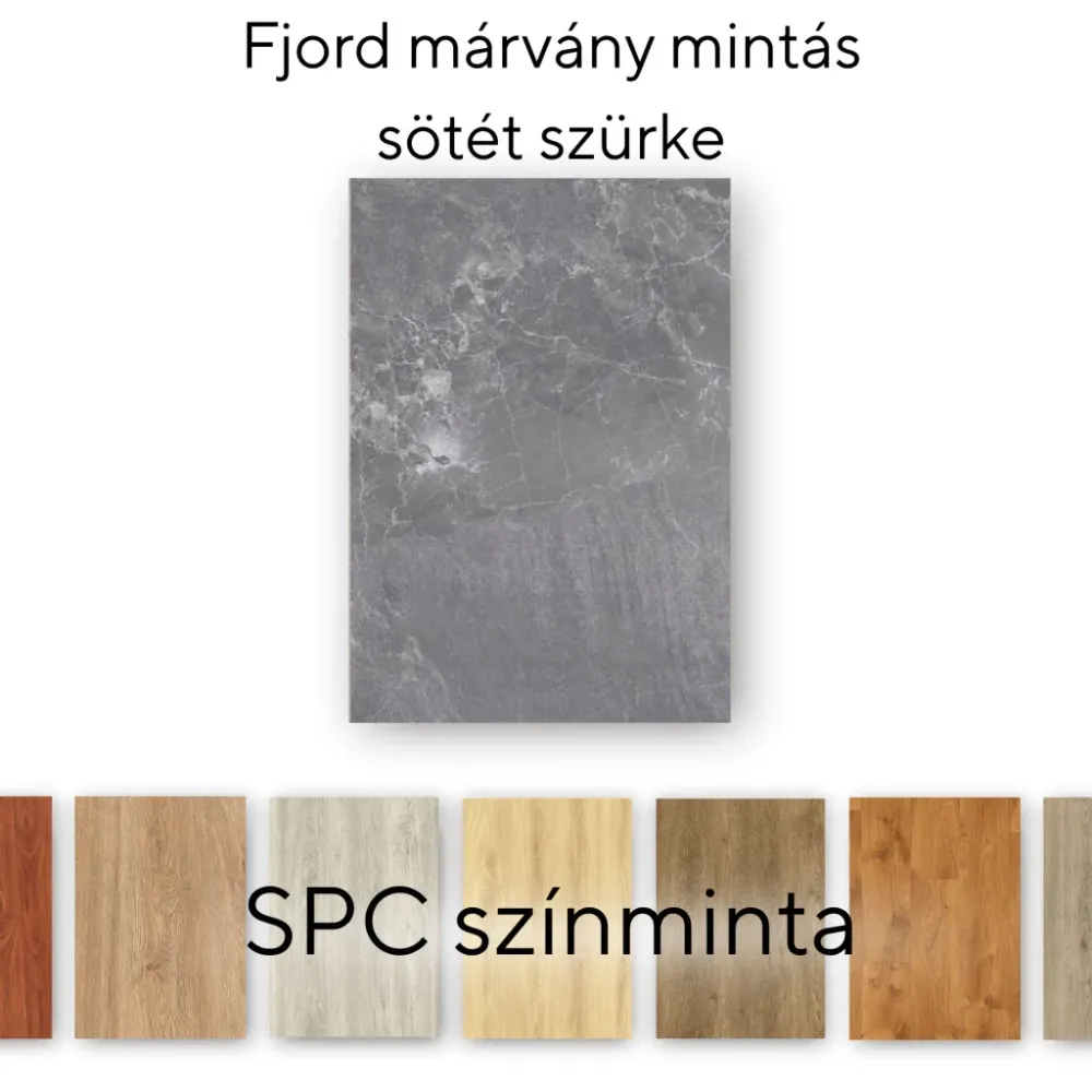Leziter Fjord márvány mintás sötét szürke Vinyl SPC padló minta/db