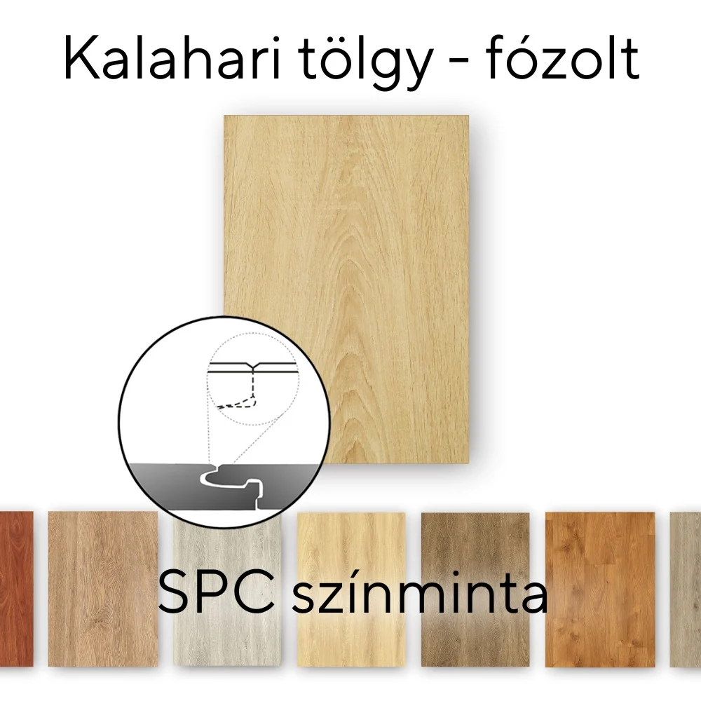 Leziter Kalahari tölgy Vinyl SPC fózolt padló minta/db