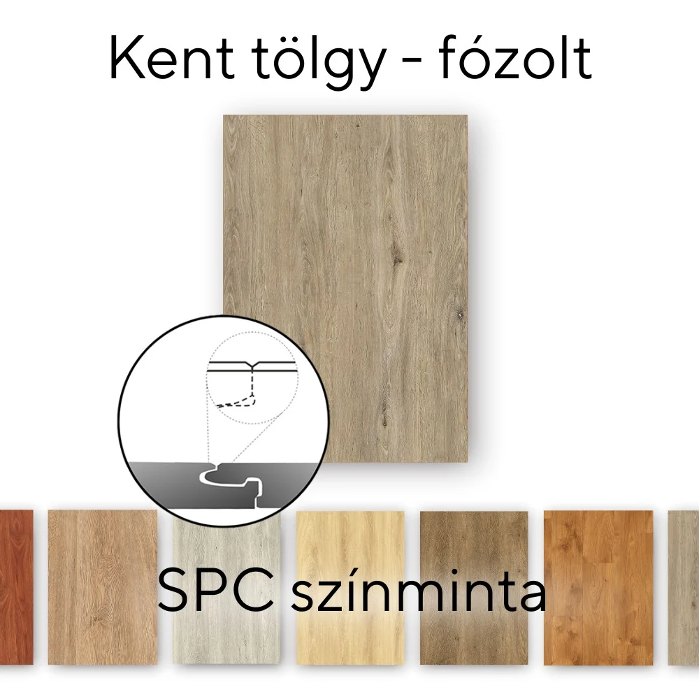 Leziter Kent tölgy Vinyl SPC fózolt padló minta/db