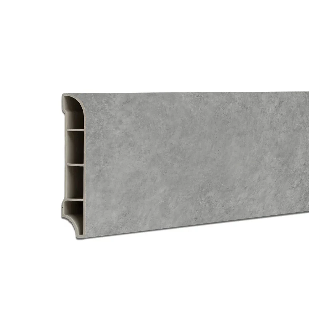 Vinyl SPC padlószegély Harbor beton szürke 2400x60x12 mm
