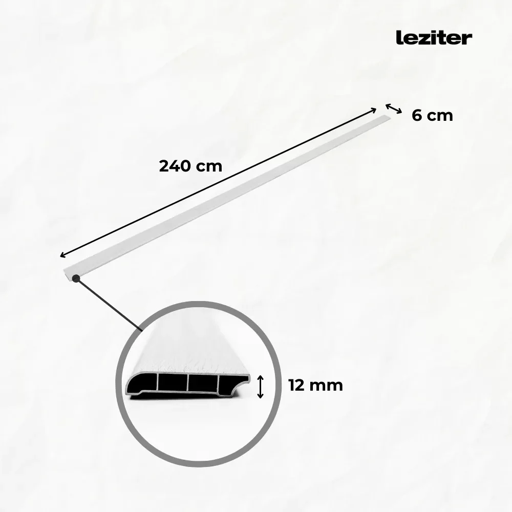 Vinyl SPC padlószegély Reno kőhatású szürke 2400x60x12 mm