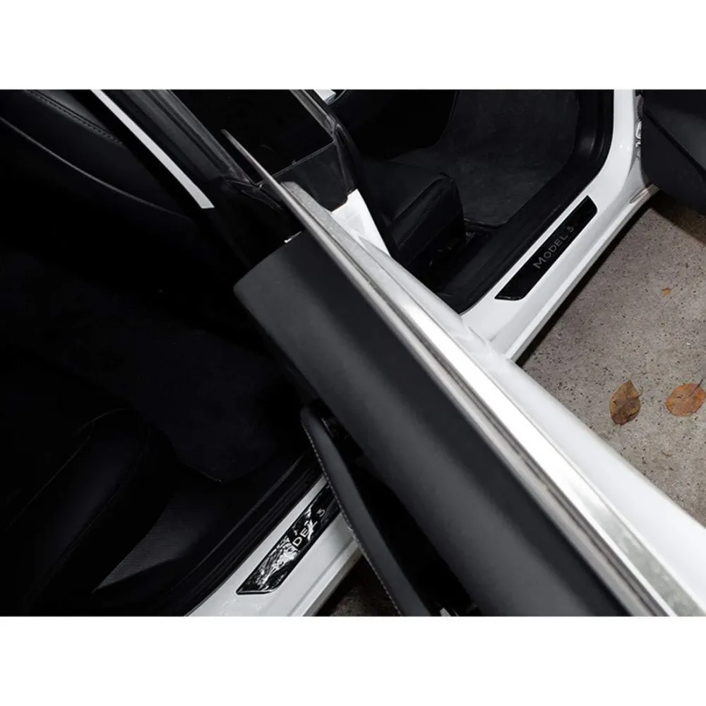 Tesla Model 3 első / valódi küszöbvédő védő (4 db) (2017-2023)