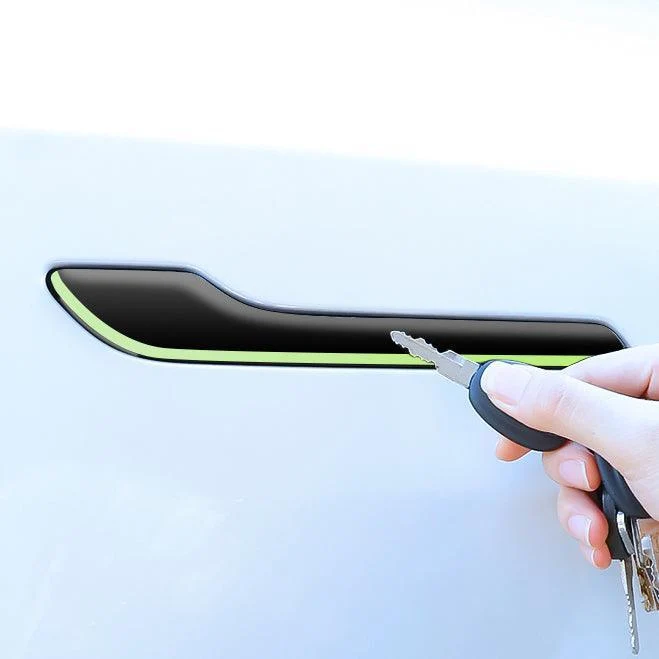 Tesla Model Y/3 világító ajtókilincs-védő karcolásgátló matrica-tartozékkészlet (2017-2023)