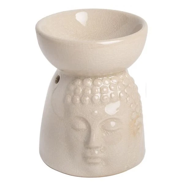 Buddha arcos kerámia párologtató 11,5 cm drapp