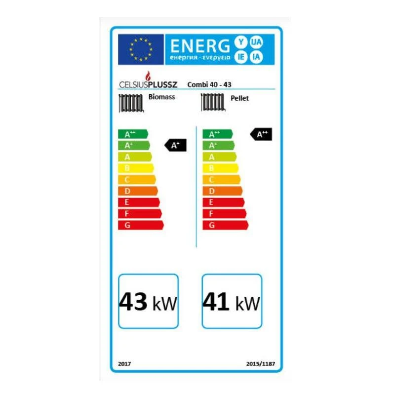 Celsius KAZÁN Combi 40-43 pellet készlet nélkül 43kW