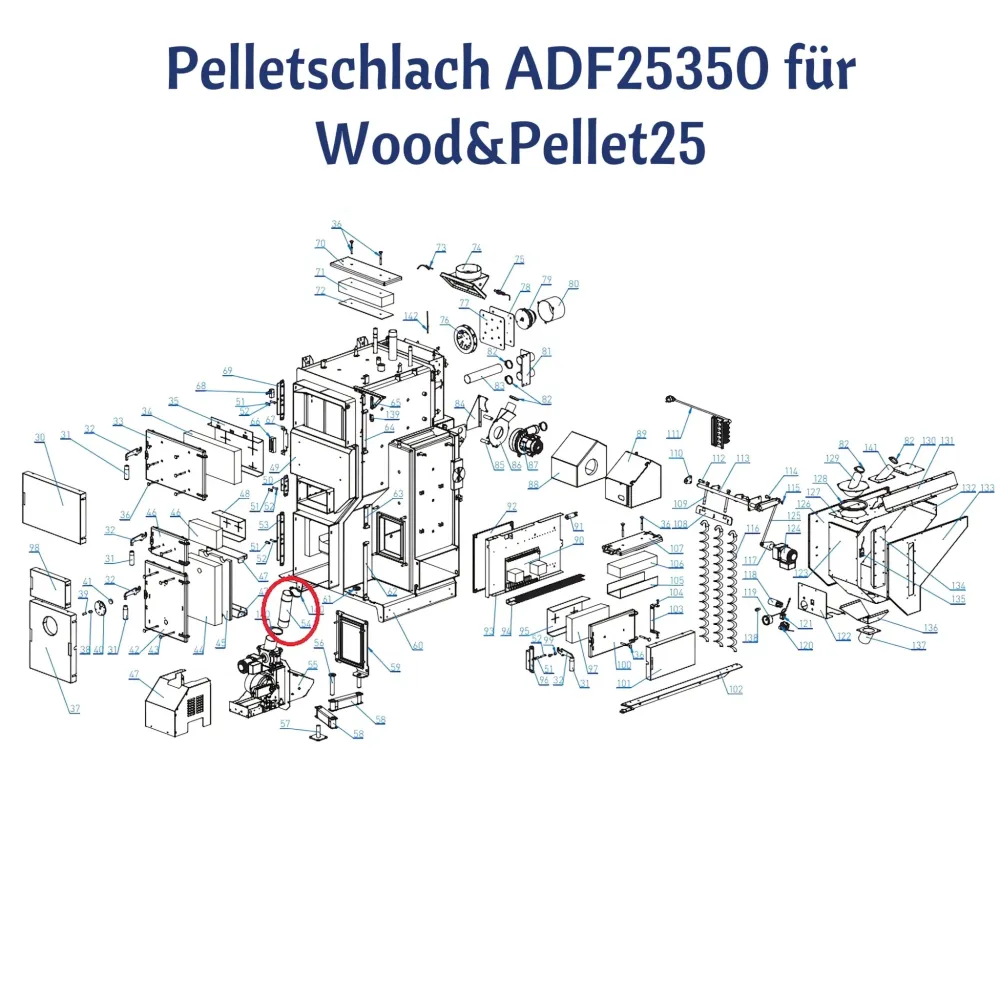 Pellettömlő Attack Woodhoz&Pellet25