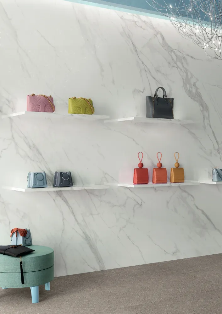 JEWELS-X STATUARIO VENATO 120x278- természet ihlette eleganciát hozza el otthonába, ahol tisztaság és kifinomultság találk...