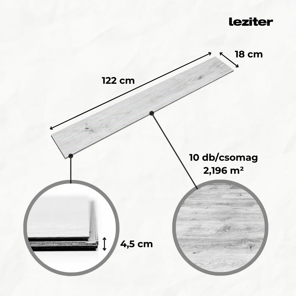 Leziter Campo tölgy Vinyl SPC padló 1220x180x4,5 mm 2,196/cs