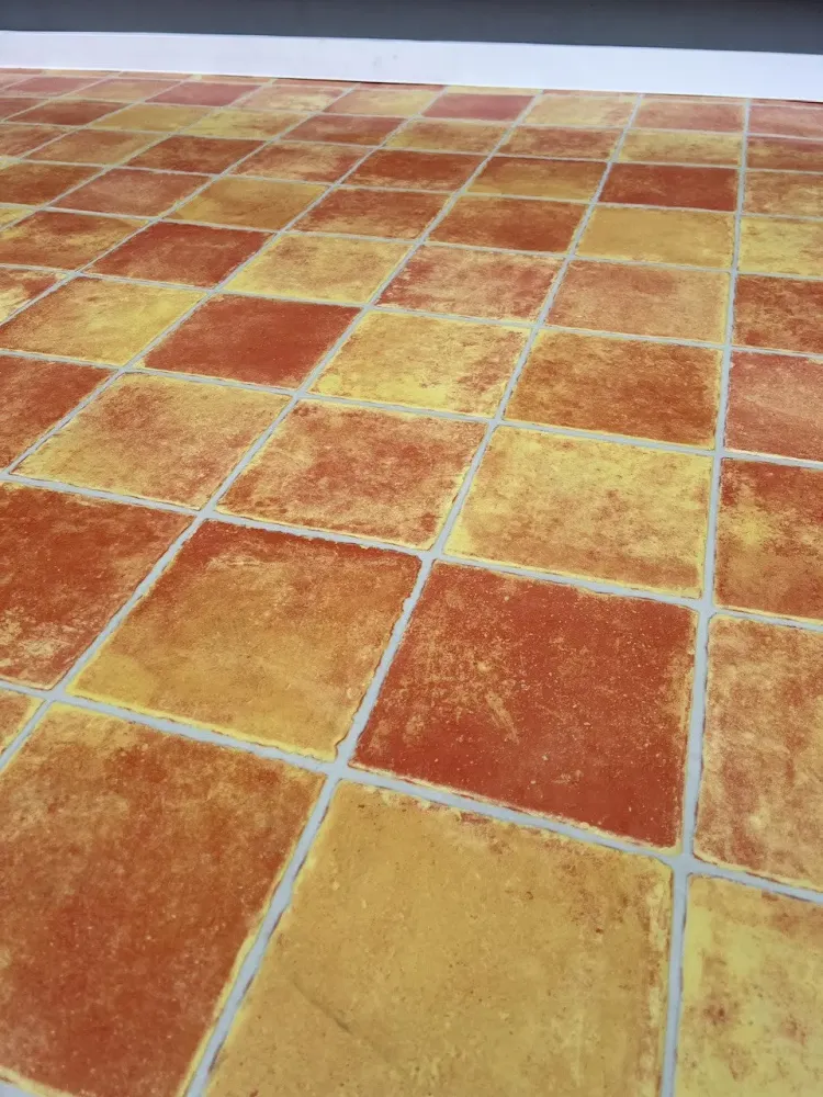 Narancs csempe mintás tekercses vinyl padló 200 cm-es