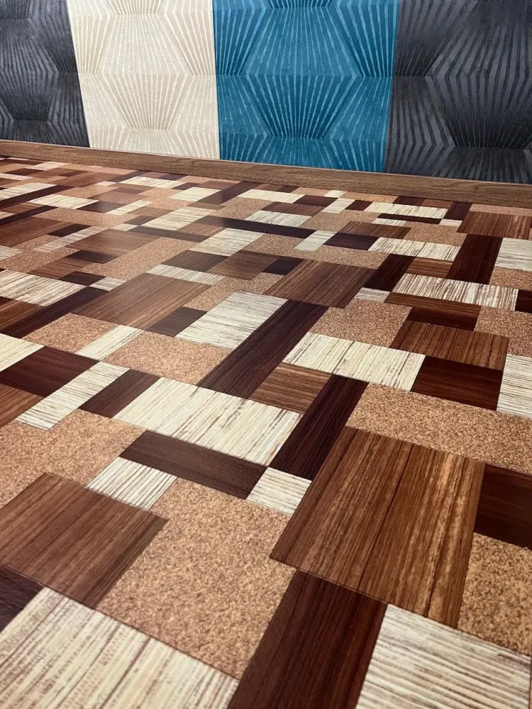 Négyzet mintás tekercses vinyl padló 200 cm-es
