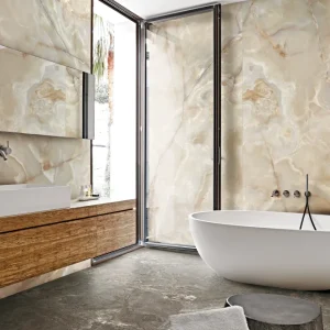 ONYX&MORE Golden Porphyry matt 80x180- természetes szépségével és gazdag textúrájával egyedi, meleg hangulatot teremt otth...