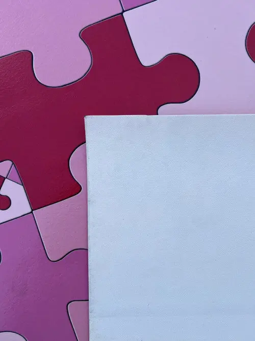 Rózsaszín puzzle tekercses vinyl padló