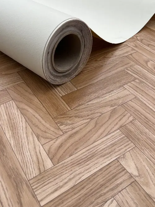 Tölgyfa halszálka mintázatú tekercses vinyl padló