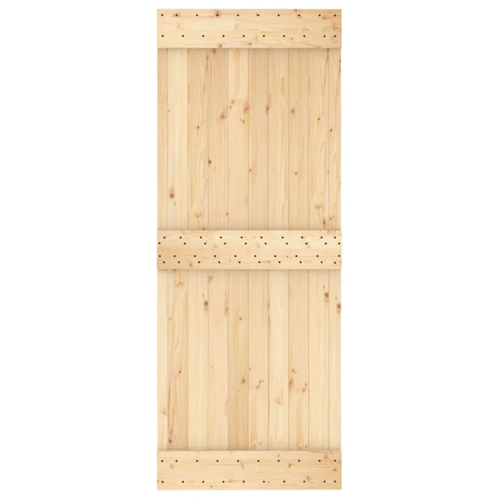 vidaXL Ajtó NARVIK Természetes 80 x 210 cm Szilárd Fenyőfa
