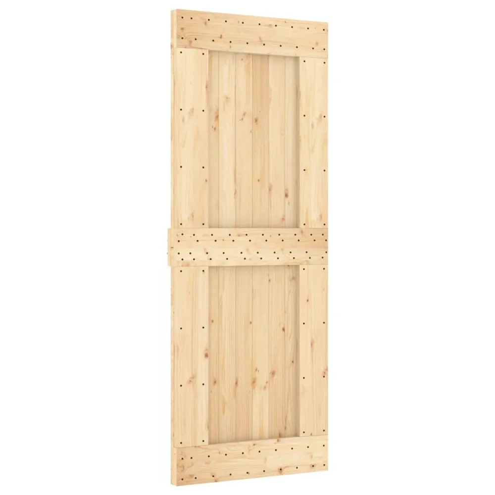 vidaXL Ajtó NARVIK Természetes 80 x 210 cm Szilárd Fenyőfa