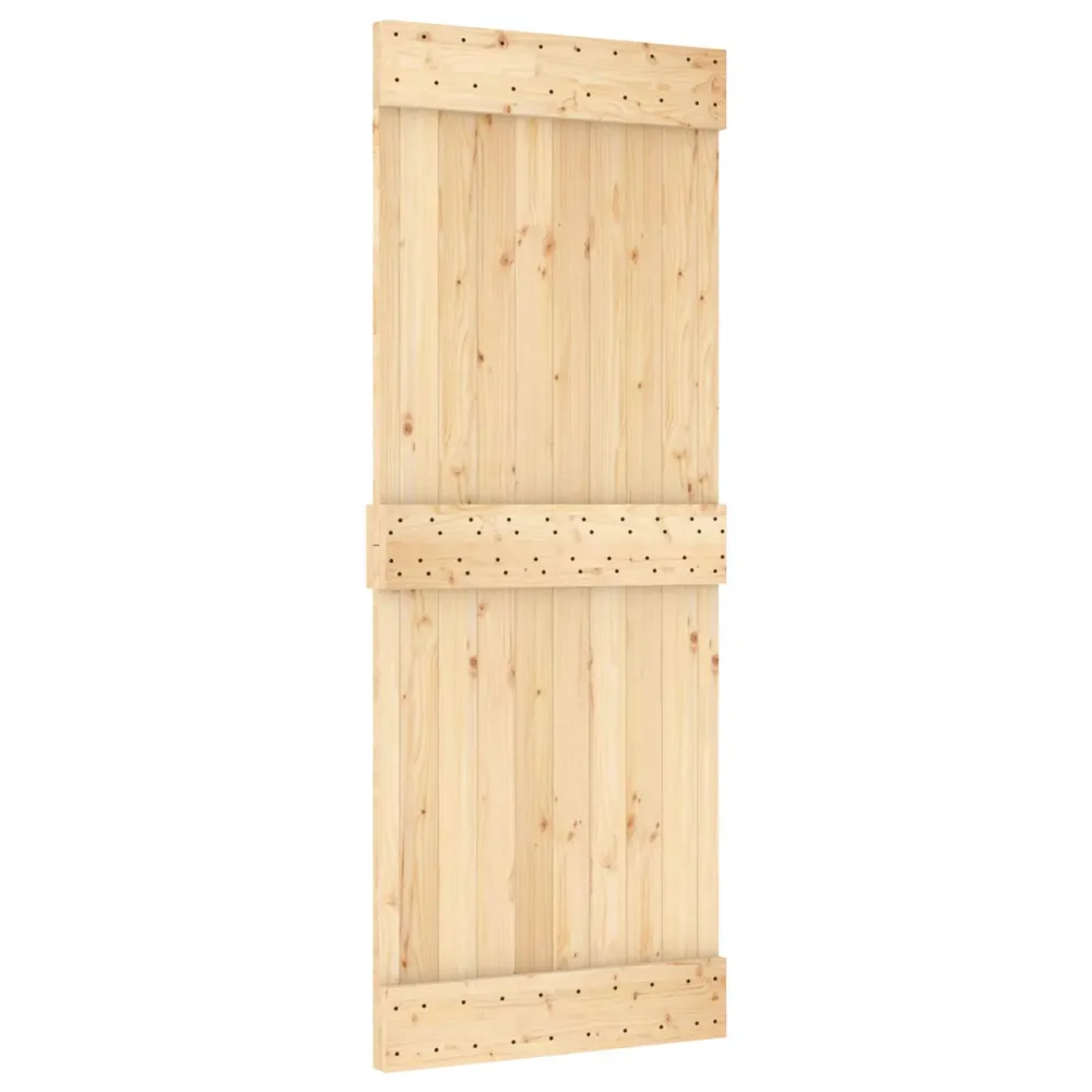 vidaXL Ajtó NARVIK Természetes 80 x 210 cm Szilárd Fenyőfa