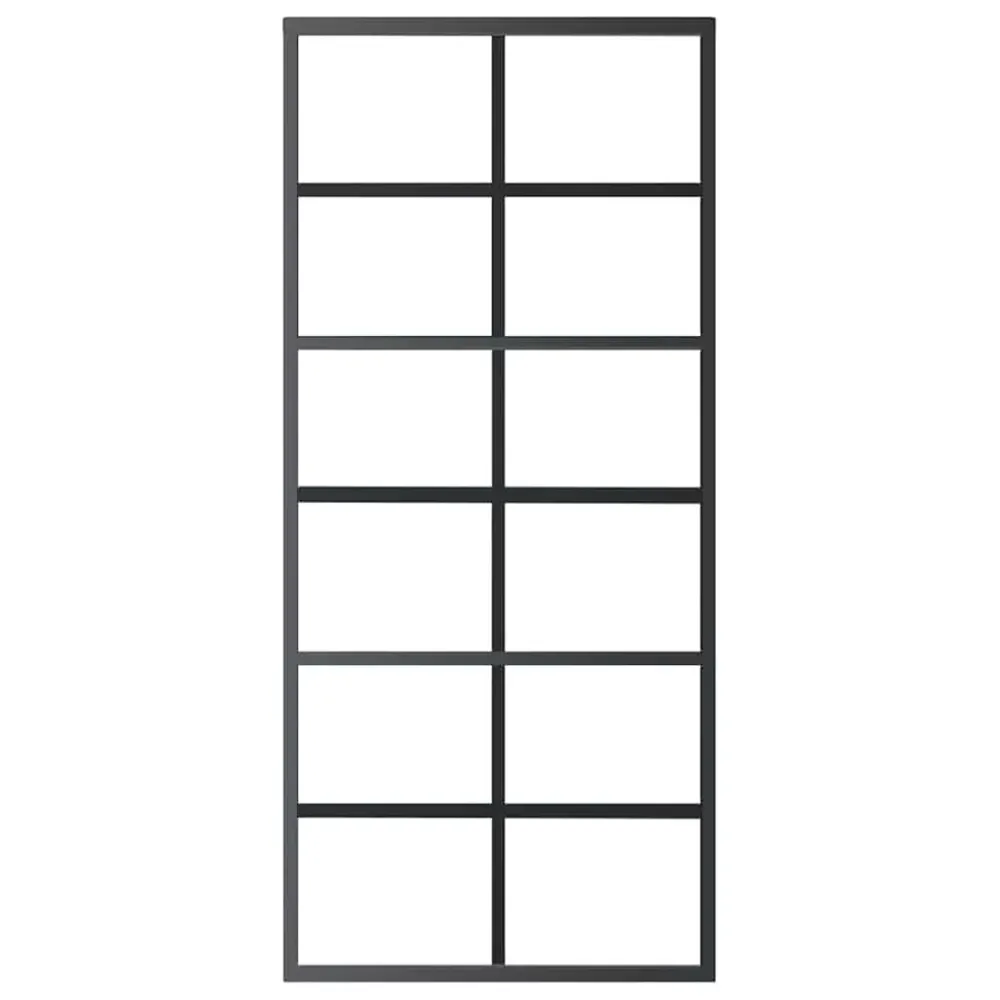 vidaXL ESG üveg és alumínium tolóajtó fémszerelvény-szettel 90x205 cm