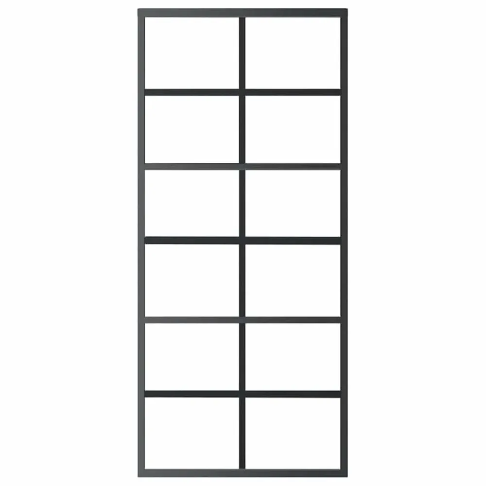 vidaXL ESG üveg és alumínium tolóajtó fémszerelvény-szettel 90x205 cm