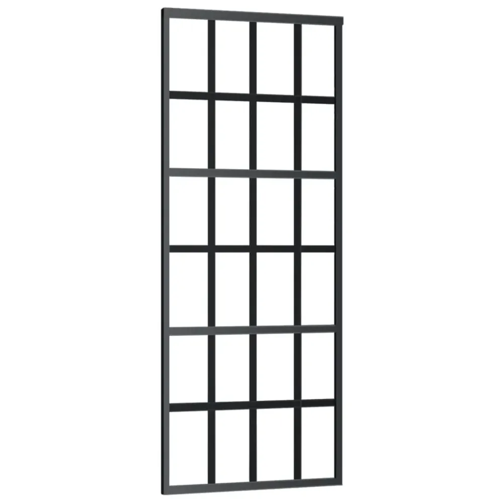 vidaXL ESG üveg és alumínium tolóajtó fémszerelvény-szettel 76x205 cm