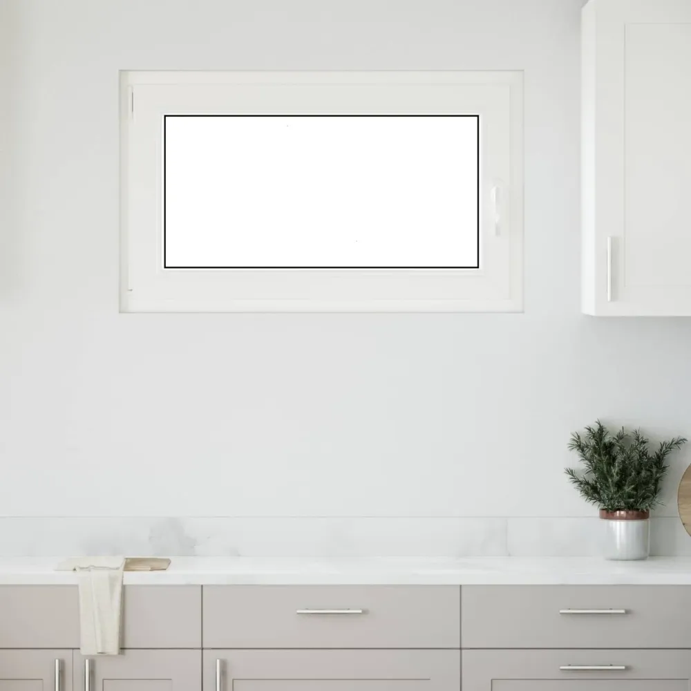 vidaXL Pinceablak RISOR 100 x 70 cm PVC és Üveg Fehér