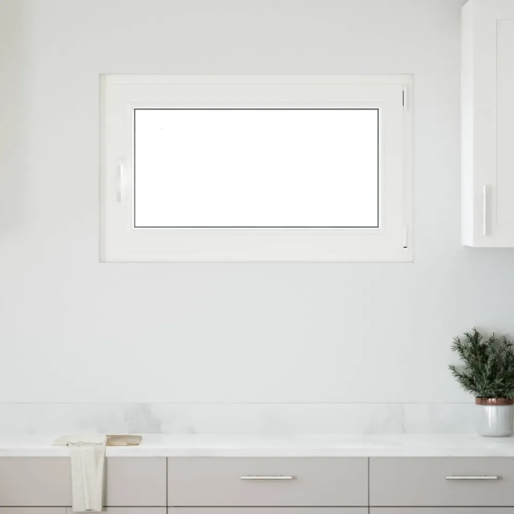 vidaXL Pinceablak RISOR 100 x 70 cm PVC és Üveg Fehér