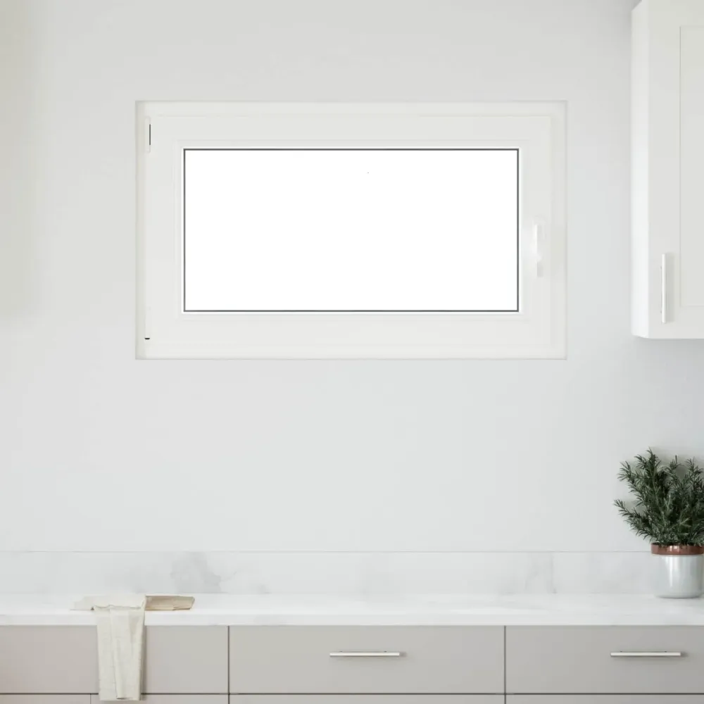 vidaXL Pinceablak RISOR 100 x 70 cm PVC és Üveg Fehér