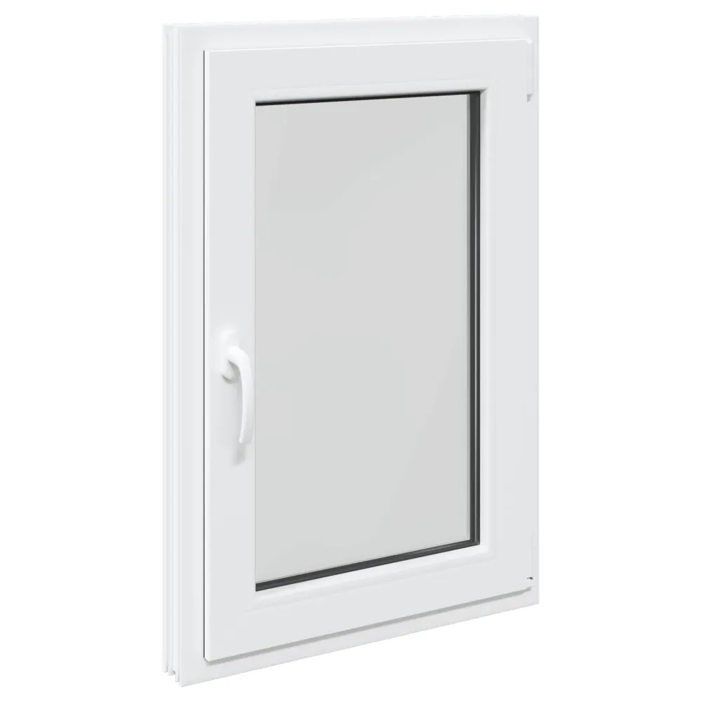 vidaXL Pinceablak RISOR 60 x 100 cm PVC és Üveg Fehér