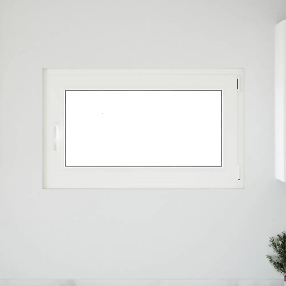 vidaXL Pinceablak RISOR 100 x 70 cm PVC és Üveg Fehér