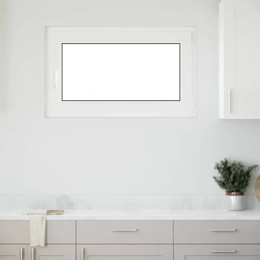 vidaXL Pinceablak RISOR 100 x 70 cm PVC és Üveg Antracitszürke