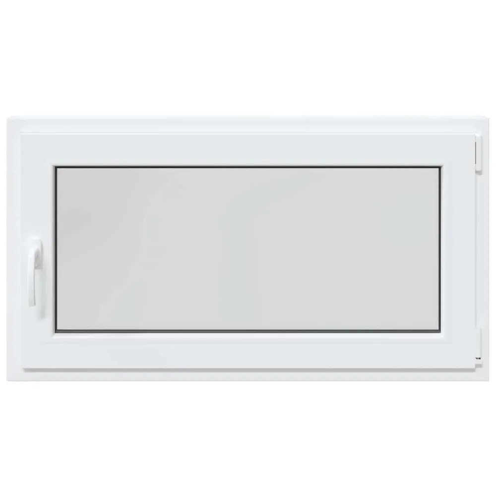 vidaXL Pinceablak RISOR 110 x 50 cm PVC és Üveg Fehér