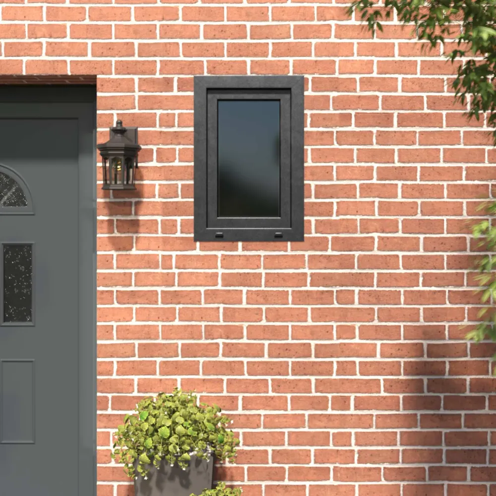 vidaXL Pinceablak RISOR 60 x 90 cm PVC és Üveg Antracitszürke
